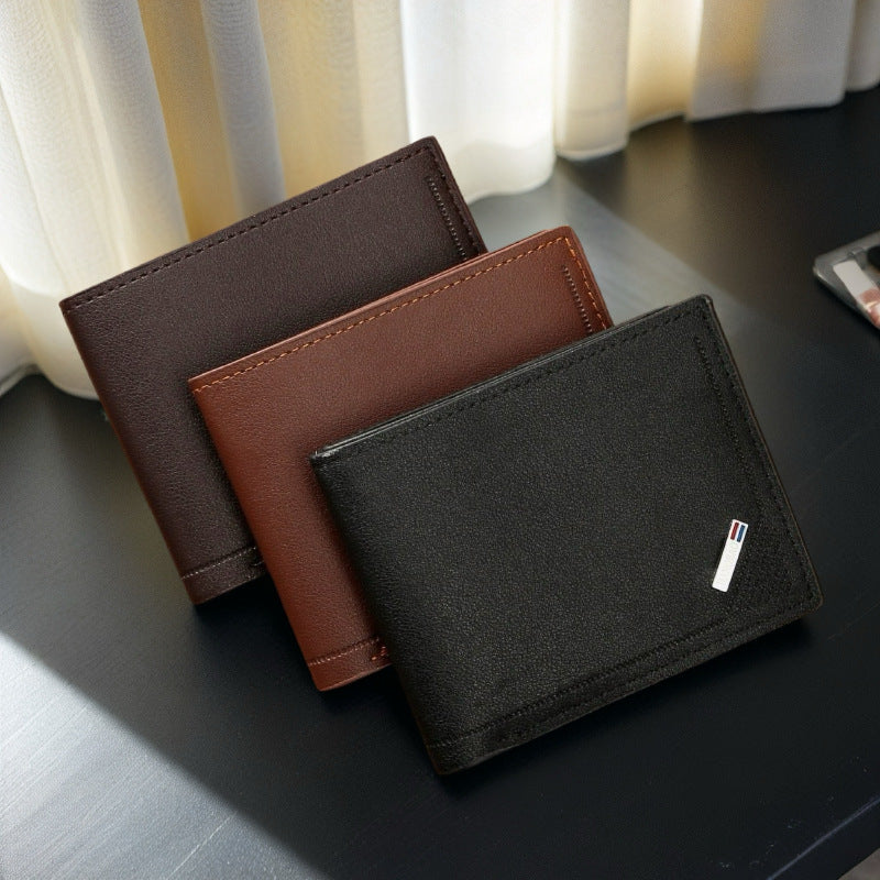 Mens Bi-fold PU Leather Wallet