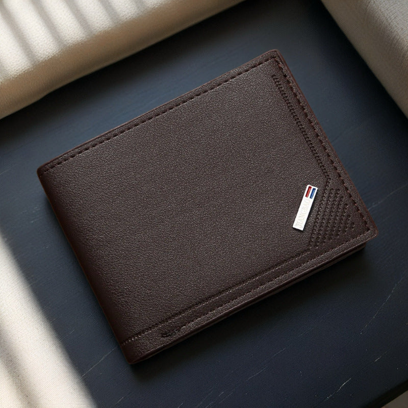 Mens Bi-fold PU Leather Wallet