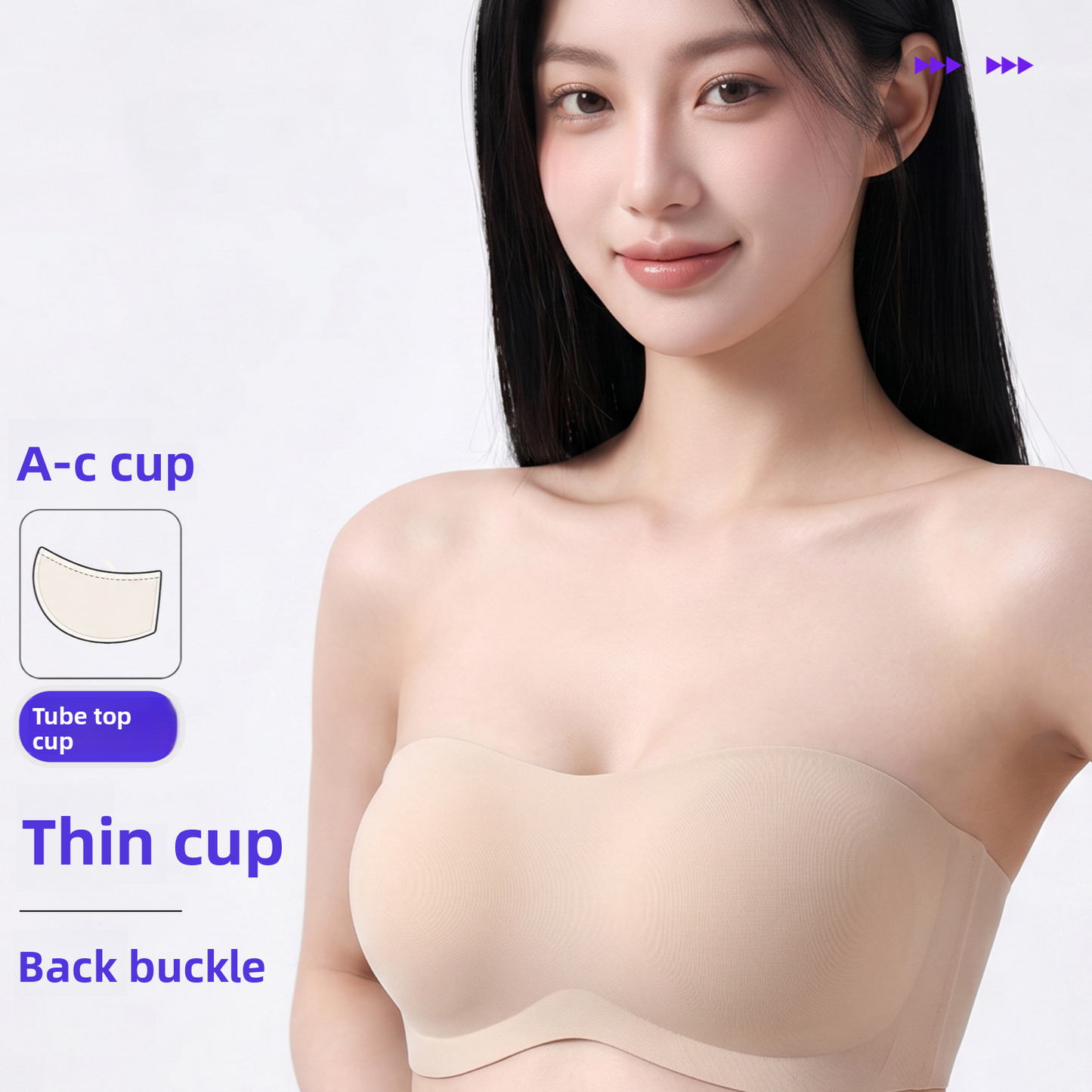 Strapless Seamless Bra with Side Support